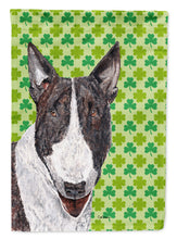 Load image into Gallery viewer, Bull Terrier St Patrick's Irish Garden Flag – Decorative Outdoor Yard Flag