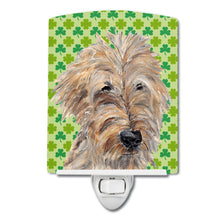 Load image into Gallery viewer, Golden Doodle Lucky Shamrock St. Patrick's Day Ceramic Night Light SC9577CNL