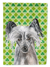 Load image into Gallery viewer, Chinese Crested St Patrick's Irish Flag Canvas House Size