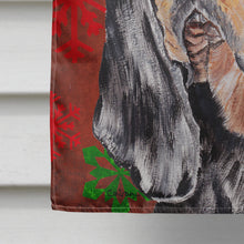 Load image into Gallery viewer, Coonhound Red Snowflake Christmas Flag Canvas House Size