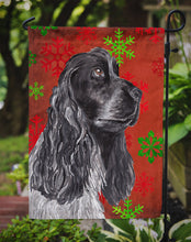 Load image into Gallery viewer, Cocker Spaniel Red Snowflake Christmas Garden Flag – Decorative Outdoor Yard Flag