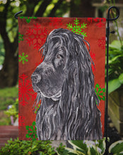 Load image into Gallery viewer, English Cocker Spaniel Red Snowflake Christmas Garden Flag – Decorative Outdoor Yard Flag