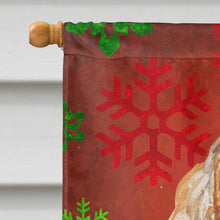 Load image into Gallery viewer, Cocker Spaniel Red Snowflake Christmas Flag Canvas House Size