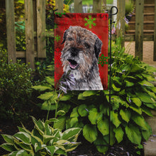Load image into Gallery viewer, Border Terrier Red Snowflake Christmas Garden Flag – Decorative Outdoor Yard Flag