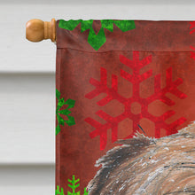 Load image into Gallery viewer, Brussels Griffon Red Snowflake Christmas Flag Canvas House Size