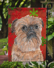 Load image into Gallery viewer, Brussels Griffon Red Snowflake Christmas Garden Flag – Decorative Outdoor Yard Flag