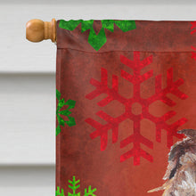 Load image into Gallery viewer, Boykin Spaniel Red Snowflake Christmas Flag Canvas House Size