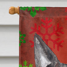 Load image into Gallery viewer, Bull Terrier Red Snowflake Christmas Flag Canvas House Size