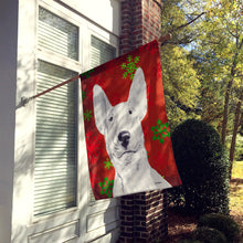 Load image into Gallery viewer, Bull Terrier Red Snowflake Christmas Flag Canvas House Size