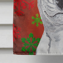 Load image into Gallery viewer, Bull Terrier Red Snowflake Christmas Flag Canvas House Size