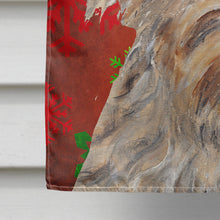 Load image into Gallery viewer, Goldendoodle Red Snowflake Christmas Flag Canvas House Size