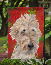 Load image into Gallery viewer, Goldendoodle Red Snowflake Christmas Garden Flag – Decorative Outdoor Yard Flag