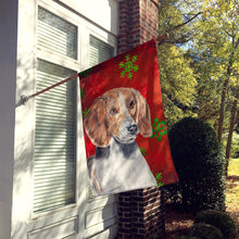 Load image into Gallery viewer, English Foxhound Red Snowflake Christmas Flag Canvas House Size