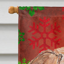 Load image into Gallery viewer, English Foxhound Red Snowflake Christmas Flag Canvas House Size
