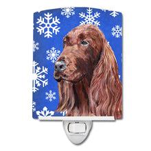 Load image into Gallery viewer, Irish Setter Winter Snowflakes Ceramic Night Light SC9594CNL