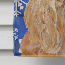 Load image into Gallery viewer, Cocker Spaniel Blue Snowflake Winter Flag Canvas House Size