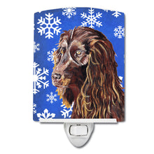 Load image into Gallery viewer, Boykin Spaniel Winter Snowflakes Ceramic Night Light SC9602CNL