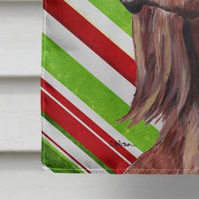Load image into Gallery viewer, Irish Setter Candy Cane Christmas Flag Canvas House Size