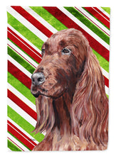 Load image into Gallery viewer, Irish Setter Candy Cane Christmas Flag Canvas House Size