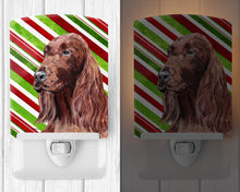 Load image into Gallery viewer, Irish Setter Candy Cane Christmas Ceramic Night Light SC9608CNL