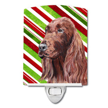Load image into Gallery viewer, Irish Setter Candy Cane Christmas Ceramic Night Light SC9608CNL