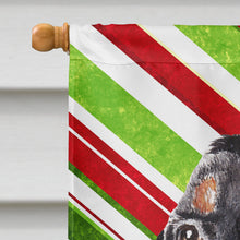 Load image into Gallery viewer, Coonhound Candy Cane Christmas Flag Canvas House Size