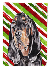 Load image into Gallery viewer, Coonhound Candy Cane Christmas Flag Canvas House Size