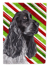 Load image into Gallery viewer, Cocker Spaniel Candy Cane Christmas Flag Canvas House Size