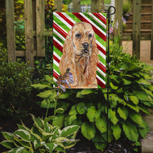 Load image into Gallery viewer, Cocker Spaniel Candy Cane Christmas Garden Flag – Decorative Outdoor Yard Flag