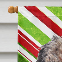 Load image into Gallery viewer, Border Terrier Candy Cane Christmas Flag Canvas House Size
