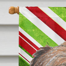 Load image into Gallery viewer, Brussels Griffon Candy Cane Christmas Flag Canvas House Size