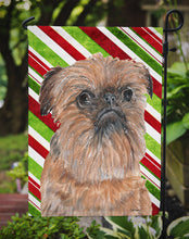 Load image into Gallery viewer, Brussels Griffon Candy Cane Christmas Garden Flag – Decorative Outdoor Yard Flag