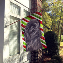 Load image into Gallery viewer, Brussels Griffon Candy Cane Christmas Flag Canvas House Size