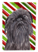 Load image into Gallery viewer, Brussels Griffon Candy Cane Christmas Flag Canvas House Size