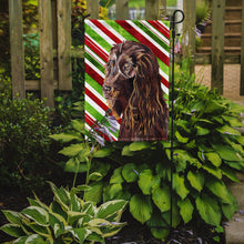 Load image into Gallery viewer, Boykin Spaniel Candy Cane Christmas Garden Flag – Decorative Outdoor Yard Flag
