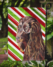 Load image into Gallery viewer, Boykin Spaniel Candy Cane Christmas Garden Flag – Decorative Outdoor Yard Flag