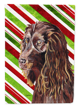Load image into Gallery viewer, Boykin Spaniel Candy Cane Christmas Garden Flag – Decorative Outdoor Yard Flag
