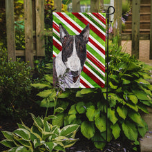 Load image into Gallery viewer, Bull Terrier Candy Cane Christmas Garden Flag – Decorative Outdoor Yard Flag