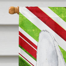Load image into Gallery viewer, Bull Terrier Candy Cane Christmas Flag Canvas House Size
