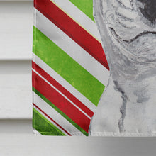 Load image into Gallery viewer, Bull Terrier Candy Cane Christmas Flag Canvas House Size