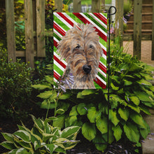 Load image into Gallery viewer, Goldendoodle Candy Cane Christmas Garden Flag – Decorative Outdoor Yard Flag