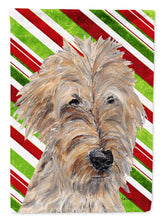 Load image into Gallery viewer, Goldendoodle Candy Cane Christmas Garden Flag – Decorative Outdoor Yard Flag