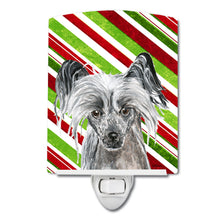 Load image into Gallery viewer, Chinese Crested Candy Cane Christmas Ceramic Night Light SC9620CNL