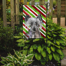 Load image into Gallery viewer, Chinese Crested Candy Cane Christmas Garden Flag – Decorative Outdoor Yard Flag