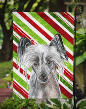 Load image into Gallery viewer, Chinese Crested Candy Cane Christmas Garden Flag – Decorative Outdoor Yard Flag
