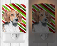 Load image into Gallery viewer, English Foxhound Candy Cane Christmas Ceramic Night Light SC9621CNL