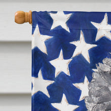 Load image into Gallery viewer, Black Standard Poodle with American Flag USA Flag Canvas House Size SC9626CHF