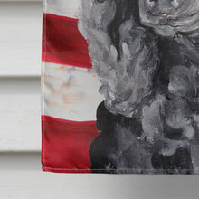 Load image into Gallery viewer, Black Standard Poodle with American Flag USA Flag Canvas House Size SC9626CHF