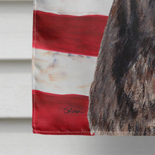 Load image into Gallery viewer, Staffordshire Bull Terrier Staffie with American Flag USA Flag Canvas House Size SC9633CHF