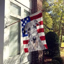 Load image into Gallery viewer, Scottish Deerhound with American Flag USA Flag Canvas House Size SC9634CHF